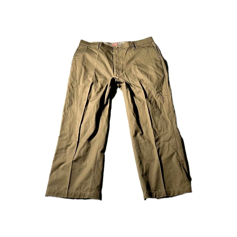 Wrangler Comfort Solution Series Pants Mens 38x29 Olive Cotton Straight Outdoor